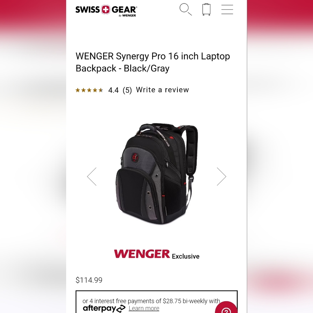 Swiss Gear Wenger Backpack
